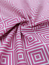 Load image into Gallery viewer, Pink geometric cotton fabric - 1/2 metre