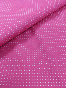 Bright pink pinspot cotton fabric (wide) - 1/2 mtr
