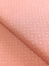 Load image into Gallery viewer, Peach geometric cotton fabric - 1/2 mtr