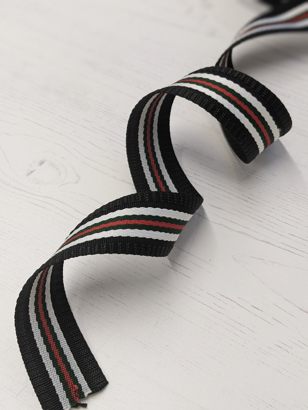 Strapping black green and red stripe - 30mm