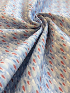 Blue fish cotton fabric - 1/2 mtr