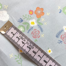 Load image into Gallery viewer, Grey colourful floral cotton fabric (wide) - 1/2 mtr