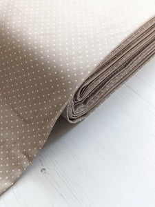 Beige pinspot cotton fabric (wide) - 1/2 mtr