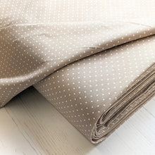 Load image into Gallery viewer, Beige pinspot cotton fabric (wide) - 1/2 mtr