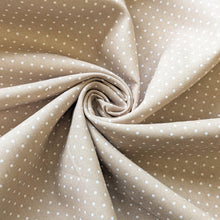 Load image into Gallery viewer, Beige pinspot cotton fabric (wide) - 1/2 mtr