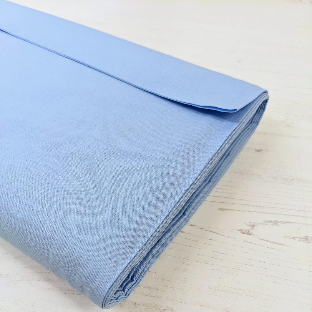 Plain Baby Blue Wide Cotton Fabric - 1/2 mtr