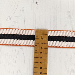 Strapping orange and black stripe - 40mm