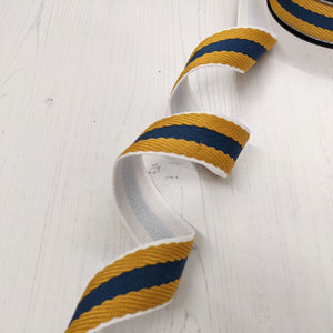 Strapping mustard and teal stripe - 40mm