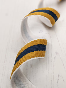 Strapping mustard and teal stripe - 40mm
