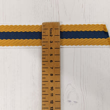 Load image into Gallery viewer, Strapping mustard and teal stripe - 40mm