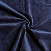 Load image into Gallery viewer, Navy velvet fabric - 1/2 mtr
