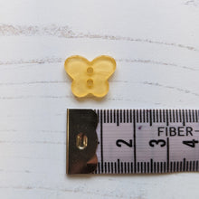 Load image into Gallery viewer, Butterfly button - yellow
