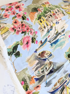 Pretty Venice Scenery Viscose Fabric - 1/2 mtr