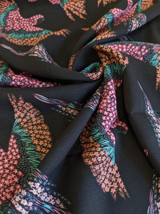 Pretty Gliding Birds Viscose Fabric - 1/2 mtr
