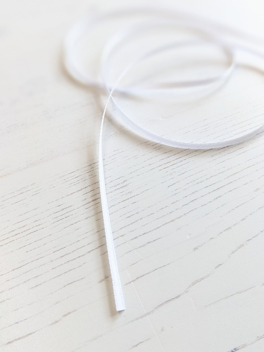 White Satin Ribbon - 3mm