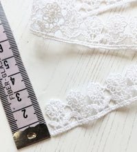 Load image into Gallery viewer, White Flower Lace Trim