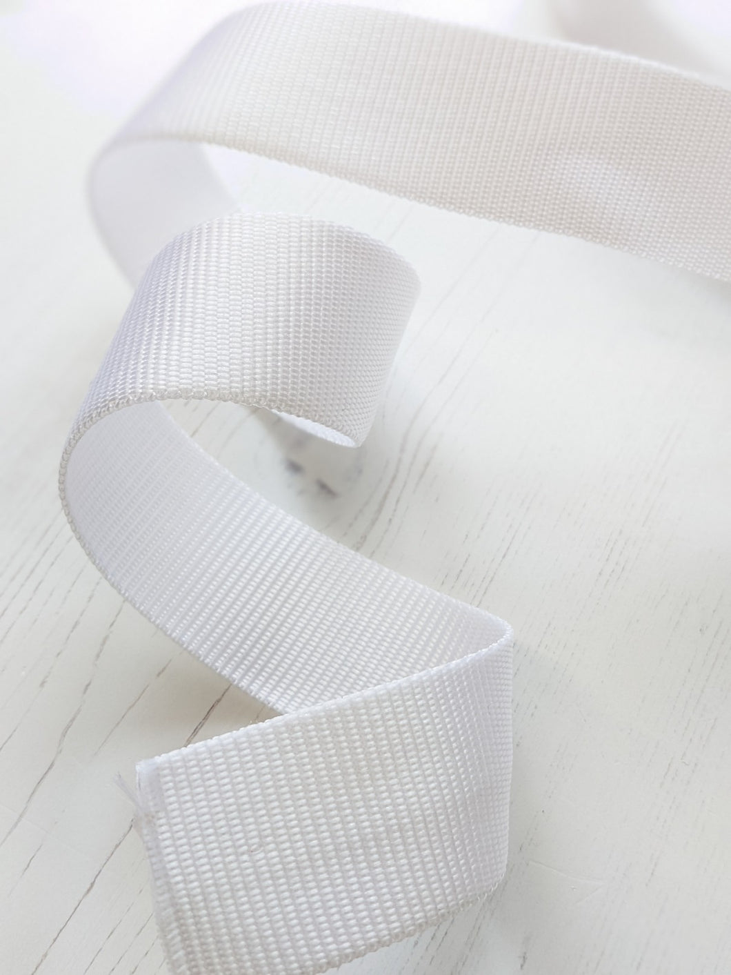 Strapping White Nylon - 38mm - used for Oil Cloth Tote Bag