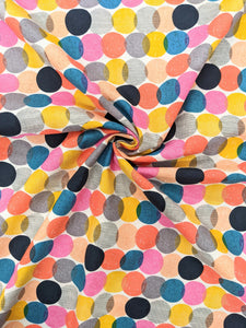 Colourful spots fabric - 1/2 mtr