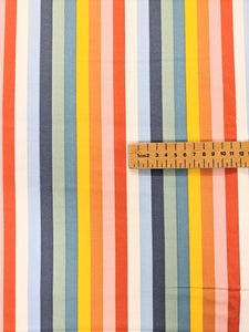 Colourful stripe cotton fabric - 1/2 mtr