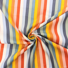 Load image into Gallery viewer, Colourful stripe cotton fabric - 1/2 mtr