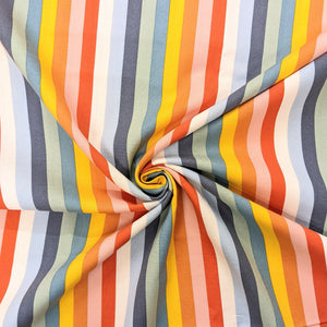 Colourful stripe cotton fabric - 1/2 mtr