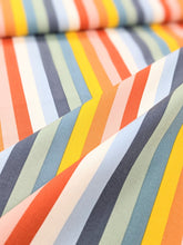 Load image into Gallery viewer, Colourful stripe cotton fabric - 1/2 mtr