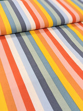 Load image into Gallery viewer, Colourful stripe cotton fabric - 1/2 mtr