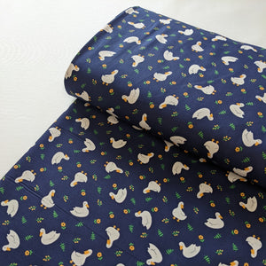 Navy ducks 100% cotton fabric - 1/2 mtr