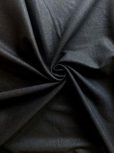 Black viscose linen fabric - 1/2mtr