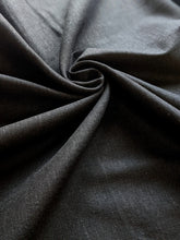 Load image into Gallery viewer, Black viscose linen fabric - 1/2mtr
