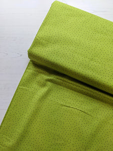 Green irregular polka dot 100% cotton fabric - 1/2 mtr