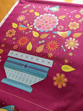 Load image into Gallery viewer, Pretty colourful birds 100% cotton fabric panels (TWO)