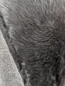 Grey fur fabric -1/2 metre