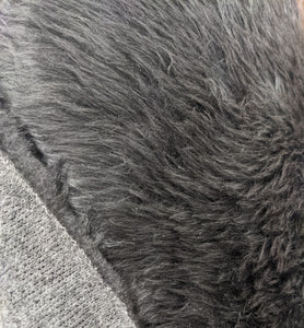 Grey fur fabric -1/2 metre