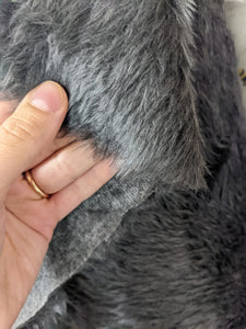 Grey fur fabric -1/2 metre