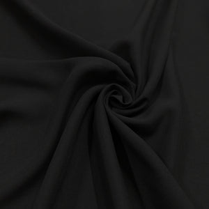 Plain black viscose fabric - 1/2mtr - Dressmaking Fabric