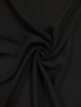 Load image into Gallery viewer, Plain black viscose fabric - 1/2mtr