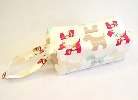 Oil cloth Rectangle Wash Bag Pattern
