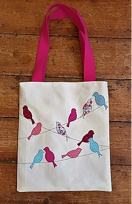 applique bird bag sewing pattern