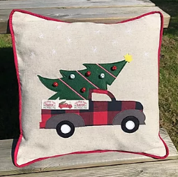 Truck Christmas Cushion Pattern