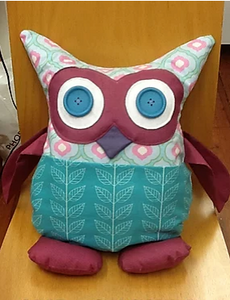 Owl Cushion with pocket pattern