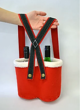 Load image into Gallery viewer, Santa Trousers Bottle Holder Pattern