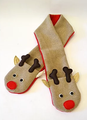 Reindeer Mitten Scarf Pattern