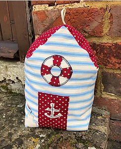 Beach hut doorstop pattern