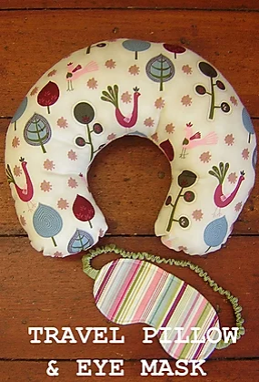 Travel pillow and Eye Mask Pattern