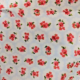 Blue and white floral fabric 