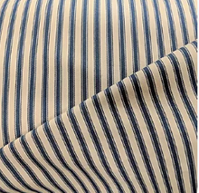 Load image into Gallery viewer, Navy Ticking Woven Fabric x 1/2 metre