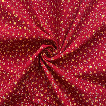 Load image into Gallery viewer, Burgundy red ditsy floral needle cord x 1/2mtr