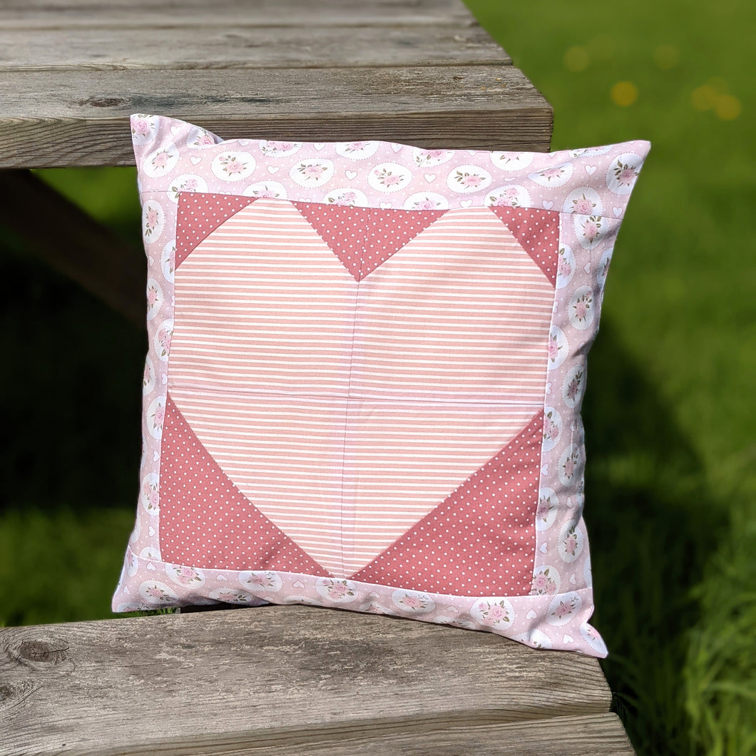 Patchwork Heart Cushion Sewing Kit