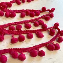 Load image into Gallery viewer, Pom Pom Trim - Pink